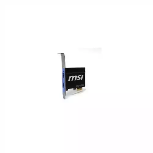 Karta kontrolera MSI Star-USB3 MS-4257 2x USB 3.0 PCIe x1 widok z przodu.