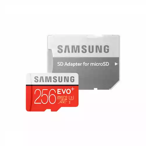 Karta pamięci microSD Samsung Evo Plus 256GB 100MB widok z przodu
