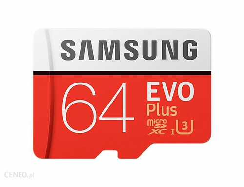 Karta pamięci microSD Samsung Evo Plus 64GB 80MB widok w opakowaniu