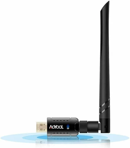 Karta sieciowa USB Aoyool 1200 Mbit/s 5,8G 2,4G Ethernet widok z przodu