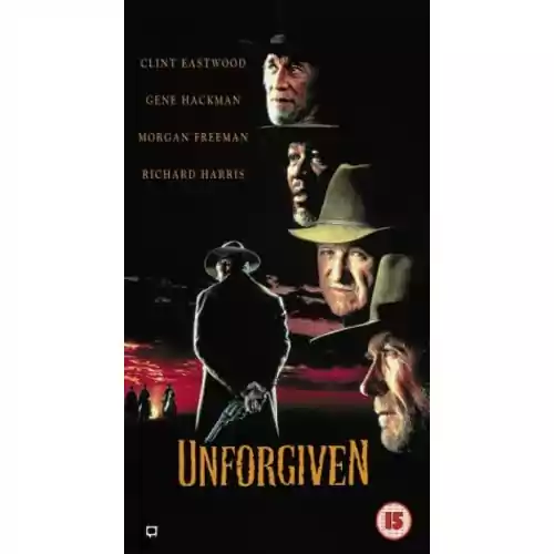 Kaseta VHS Erbarmungslos (Unforgiven) Clint Eastwood widok z przodu.
