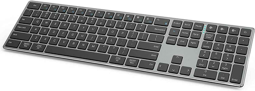 Klawiatura bezprzewodowa JOYACCESS JA-BK07 2.4G Bluetooth MacOS PC TV QWERTY widok z przodu,