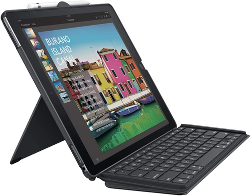 Klawiatura bezprzewodowa magnetyczna Logitech Slim Combo do iPad Pro 12,9 1gen 2gen widok z przodu.