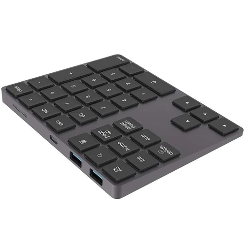 Klawiatura bezprzewodowa numeryczna Yoidesu BT181Pro USB 34 przyciski widok z przodu.