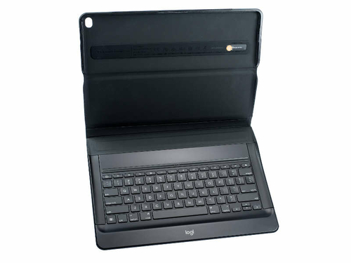 Klawiatura Logitech Create Case dla Ipada Pro 12.9 Czarna widok z przodu.