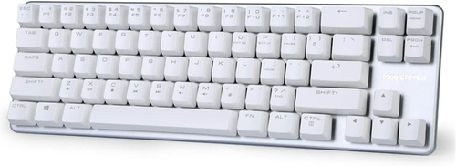 Klawiatura mechaniczna dla graczy MagicForce Qisan 68 biała widok z przodu.