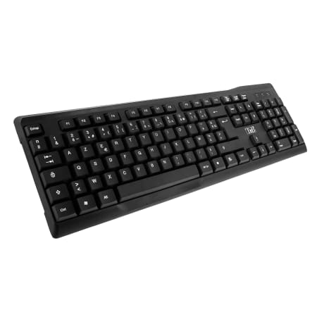 Klawiatura przewodowa biurowa TNB KBSUBK AZERTY widok z przodu.