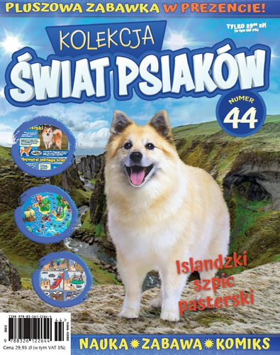 Kolekcja Świat Psiaków nr 44 – magazyn o islandzkim szpicu pasterskim z pluszową maskotką