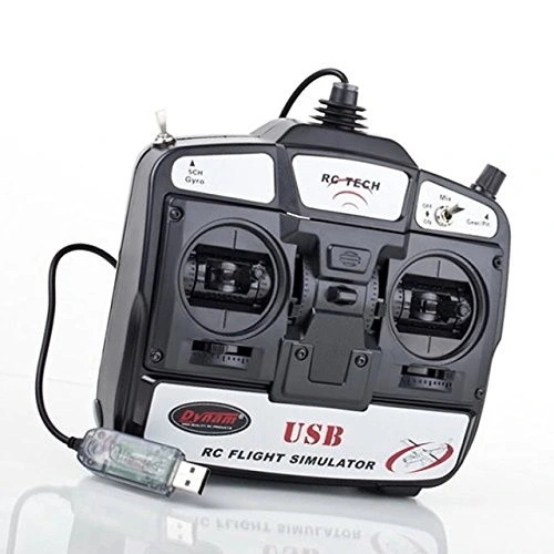 Kontroler lotu pilot joystick Dynam Simulator RC 6CH widok z przodu.