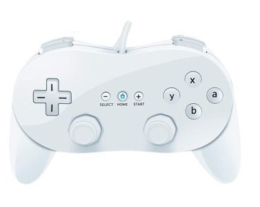 Kontroler pad gamepad do Nintendo Wii wibracje biały widok z przodu