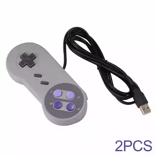 Kontroler pad SNES classic gamepad USB widok z kablem