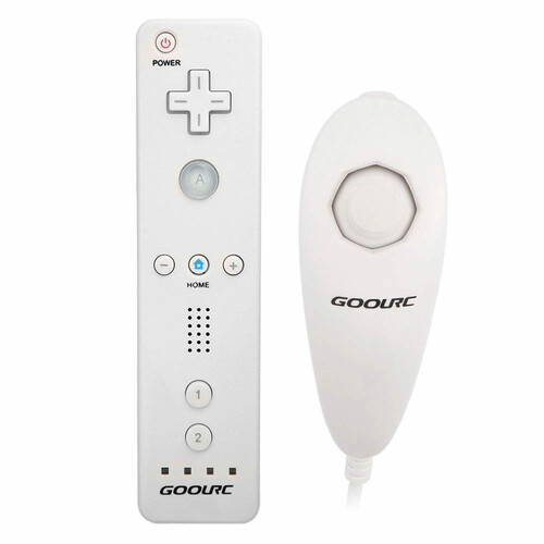 Kontrolery do Nintendo Wii Motion Plus 2in1 WHITE widok z przodu