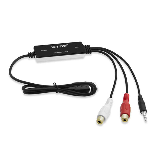 Konwerter dźwięku cyfrowy adapter V.top AV202 USB 2.0 widok z przodu