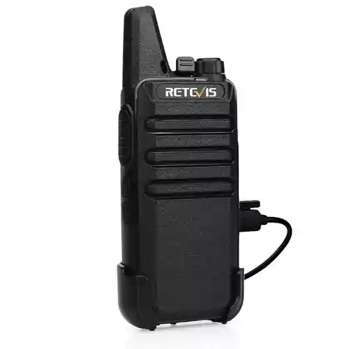 Krótkofalówka mini walkie-talkie Retevis RT622 bez uchwytu widok z przodu.