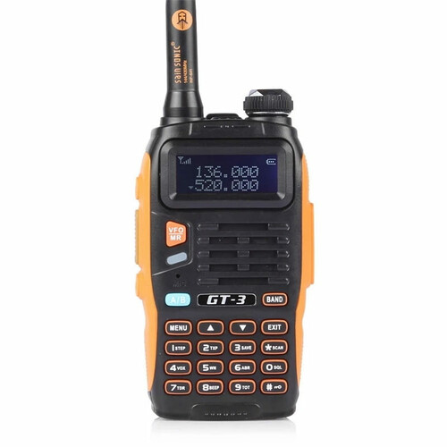 Krótkofalówka walkie-talkie Baofeng GT-3 5W widok z przodu