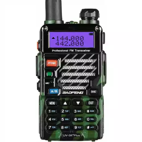 Krótkofalówka walkie-talkie BAOFENG UV-5R PLUS Zielona widok z przodu