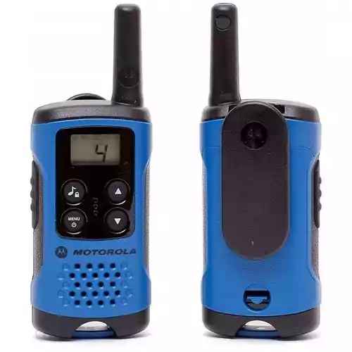 Krótkofalówka walkie talkie Motorola TLKR T41 Blue widok z przodu.