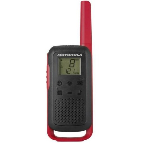 Krótkofalówka walkie talkie Motorola TLKR T62 czerwony widok z przodu.