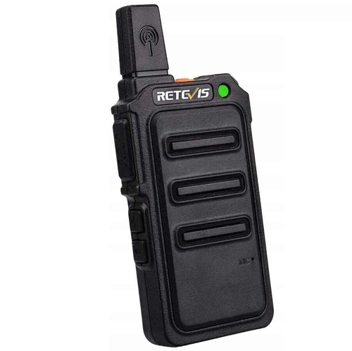Krótkofalówka walkie talkie Retevis RT619 czarny widok z przodu.