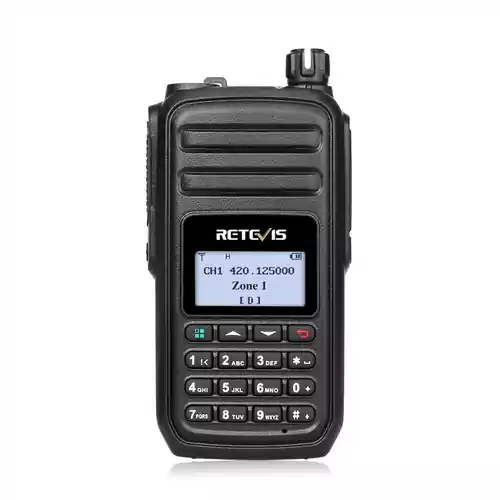 Krótkofalówka walkie talkie Retevis RT80 UHF 400-480MHz LCD widok z przodu.
