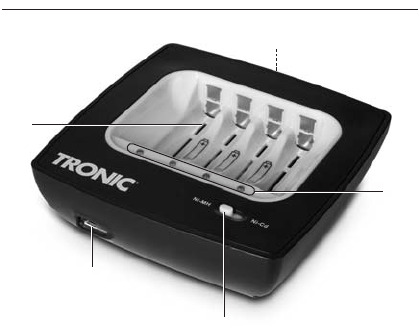 Ładowarka akumulatorowa TRONIC TLG 1750 B3 widok z przodu
