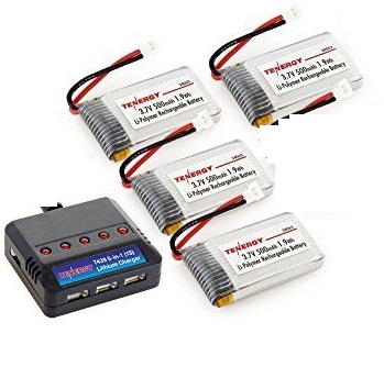 Ładowarka z bateriami 3.7V LiPO T453 3.7V 380mAh widok z przodu