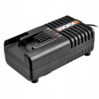 Ładowarka zasilacz do akumulatorów Worx WA3860 20V 2A 50W widok z przodu