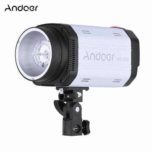 Lampa błyskowa studyjna filmowa Andoer MD-250 250W widok z przodu
