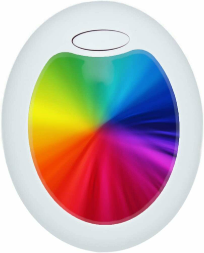 Lampa lampka nocna zmieniająca kolory RGB 7 LED Bonaura widok z przodu