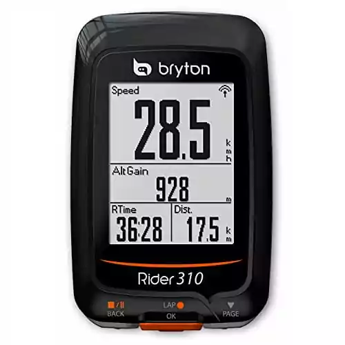 Licznik rowerowy z GPS Bryton Rider 310 widok z przodu