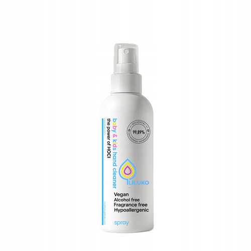 Liluko spray do rąk dla dzieci z HOCl 100 ml – hipoalergiczny, bez alkoholu