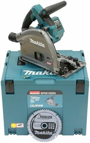 Makita SP001GZ03 40 V XGT – pilarka zagłębiarka 165 mm, cięcie 56 mm, Makpac, bez akumulatora