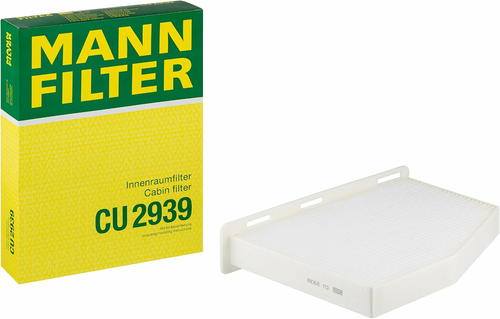 MANN-FILTER CU 2939 – filtr kabinowy do układu wentylacji samochodu, 288 x 215 x 34 mm