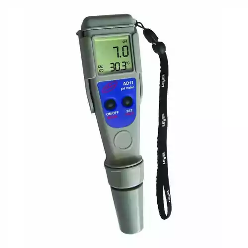 Miernik pH termometr Adwa AD-11 wodoodporny tester widok z przodu