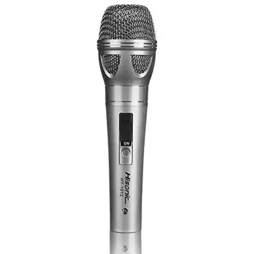 Mikrofon dynamiczny karaoke Hisonic HT-1012 XLR widok z przodu