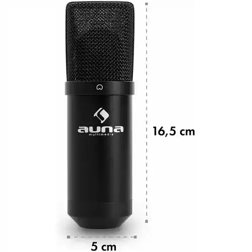 Mikrofon pojemnościowy studyjny Auna MIC-900 USB widok z przodu