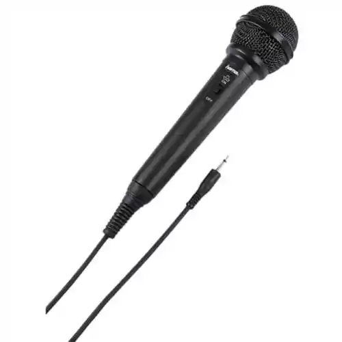 Mikrofon ręczny dynamiczny Hama DM 20 widok z przodu