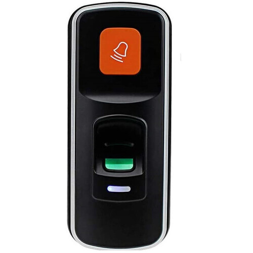 Mini biometryczny kontroler dostępu odcisk palca RFID Standalone X660 widok z przodu.