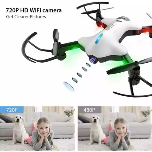 Mini dron dla początkujących dzieci ATOYX FPV RC z kamerą Wi-Fi 720P HD bez kontrolera widok wideo