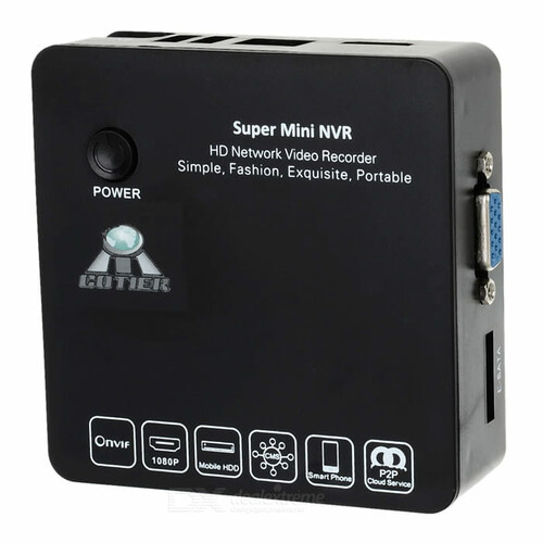 Mini NVR rejestrator/nagrywarka IP 8 kamer widok z góry