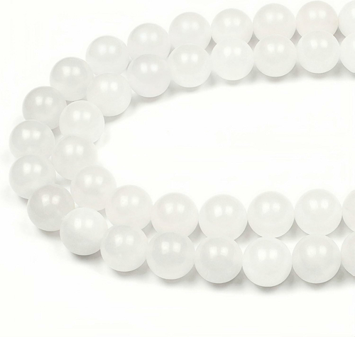 MJDCB HM483-05 – koraliki z białego jadeitu 12 mm, sznur ok. 30 szt.
