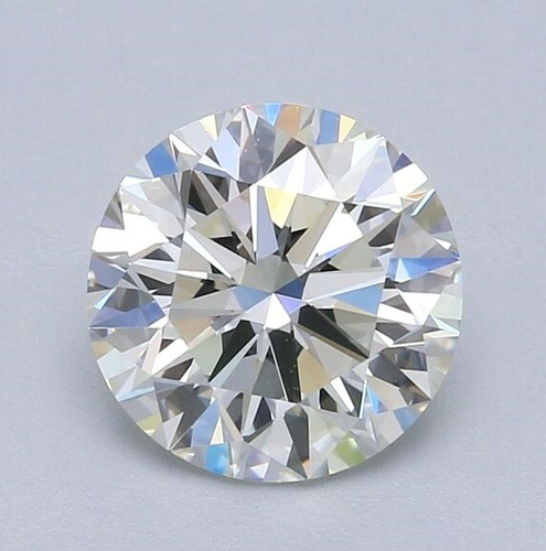 Moissanit okrągły 5 mm 0,5 ct, barwa D, czystość VVS1, z certyfikatem GRA