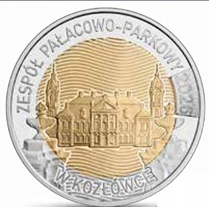 Moneta 5 zł 2026 Zespół pałacowo-parkowy w Kozłówce – bimetaliczna, stan menniczy