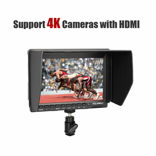 Monitor do kamery terenowej Feelworld FW74K HD 1280x800 widok zprzodu