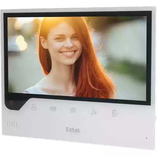 Monitor LCD do wideodomofonu domofonu Extel 720308 IP WiFi widok z przodu.