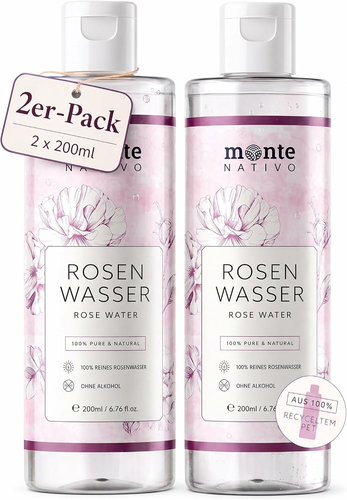 Monte Nativo woda rozana 2x200 ml - hydrolat do twarzy