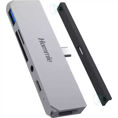 Multi-Port USB-C HUB 6w1 4K HDMI Hommie do iPada Pro widok z przodu