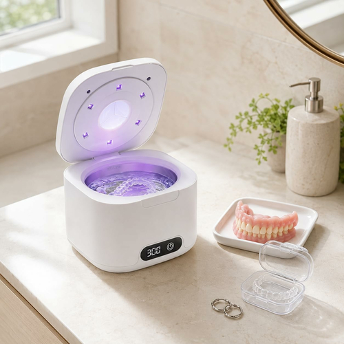 Myjka ultradźwiękowa 340 ml z lampą UV – urządzenie czyszczące