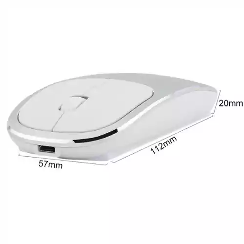 Mysz do biura myszka niski skok 1600DPI Bluetooth 4 widok wymiarów