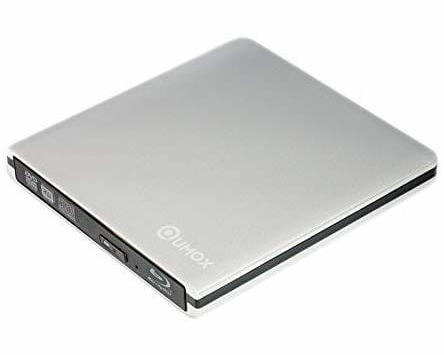 Napęd zewnętrzny Qumox ODP95 DVD R/RW Blu-ray widok  z boku 